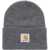 CARHARTT WIP Logo Patch Beanie Hat DARK GREY HEATHER