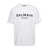 Balmain White Crewneck T-Shirt With Contrasting Logo Lettering Print In Cotton Man WHITE