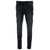 PURPLE BRAND Black Fitted Five-Pocket Jeans In Crinkled Effect Denim Woman Black