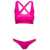 THE ATTICO Crossover-Strap Bikini Set With Embroidered Logo In Technical Fabric Woman Pink