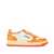 AUTRY Autry Orange White Two-Tone Leather Medalist Low Sneakers ORANGE, WHITE