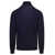 PLAIN Navy Blue Turtleneck Pull With Rib Trim In Wool Man Gaudenzi BLUE