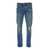 PURPLE BRAND Blue Skinny Jeans With Rips In Stretch Cotton Denim Man BLUE