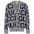 Gucci Gucci Allover Logo Wool Cardigan GREY