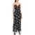 ROTATE Birger Christensen Long Chiffon Dress For Women SHINING ROSE + MIDNIGHT NAVY COMB.