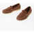 Sebago Docksides Suede Penny Loafers With Rubber Sole Brown
