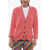 Barbour Cropped Ferryside Cardigan With Logoed 4-Buttons Pink