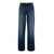 A.P.C. 'Elisabeth' Blue Straight Jeans With Branded Button In Denim Woman BLUE