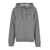 A.P.C. Grey Hoodie With Tonal Logo Embroidery In Jersey Woman GREY
