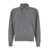 Tom Ford Grey Long Sleeve Polo Shirt With Tonal Embroidery In Cashmere Man GREY