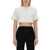 Off-White Off-White Ribbed Cropped T-Shirt WHITE