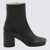 MM6 Maison Margiela Mm6 Maison Margiela Black Leather Tabi Ankle Boots Black