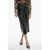 MSGM Eco-Leather Midi Skirt With Knotted Design Black