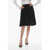 Neil Barrett See-Through Design Pleated Midi Skirt Black