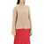 BY MALENE BIRGER Ribbed Knit Pullover Sweater TWILL BEIGE