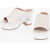 Chloe Leather Wedge Mules With Mirror Effect White