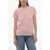 Ralph Lauren Solid Color Crew-Neck T-Shirt With Embroidered Logo Pink