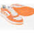 ENTERPRISE JAPAN Two-Tone Leather Rocket Lace-Up Sneakers Orange