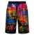 Dolce & Gabbana Multicolor Bermuda Shorts With All-Over Hawaiian Print And Drawstrig In Silk Man MULTICOLOR