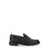 Thom Browne Black Slip-On Loafers With Loop Detail In Leather Man Black