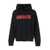 DSQUARED2 Black Hoodie With Logo Print In Cotton Man Black