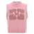 Ganni Lurex logo vest Pink