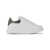 Alexander McQueen Alexander McQueen 'Oversize' Calfskin Leather Sneakers With Laminated Heel BIANCO E GRIGIO