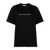 Stella McCartney Stella McCartney Cotton T-Shirt With Front Printed Logo Black