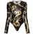 Versace Jeans Couture Versace Jeans Couture Stretch Chromo Couture Bodysuit With Print NERO E ORO