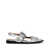 Ganni Ganni Ballet Flats In Recycled Material With Two Straps SILVER