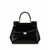 Dolce & Gabbana Dolce & Gabbana Sicily Medium Shiny Leather Handbag Black