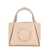 Stella McCartney Pink Tote Bag With Perforated Logo In Faux Leather Woman PINK