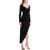 NORMA KAMALI Asymmetric Draped Jersey Stretch Dress In BLACK