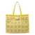 Dolce & Gabbana Yellow And White Tote Bag With Majolica Print And Logo Plaque In Cotton Woman YELLOW