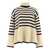 TOTÊME Totême "Signature Stripe" Turtleneck Sweater WHITE