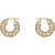 AMINA MUADDI Jah Hoop Small Earrings GOLDEN HONEY CRYSTALS & GOLD BASE