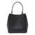 Tory Burch 'Mcgraw Small' Black Bucket Bag With Double T In Hammered Leather Woman Black