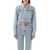 Self-Portrait Self-Portrait Denim Cropped Jacket Crystal BLUE