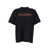 AMIRI Black T-Shirt With Logo Lettering Print In Cotton Man Black