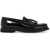 Brunello Cucinelli Minimal Shiny Tassel Calfskin Lo NERO