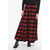 Woolrich Stretch Wool Skirt With Check Pattern Black