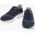 Woolrich Mesh And Suede City Runner Low-Top Sneakers With Logo-Detail Blue