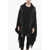 Woolrich Wool Blanket Coat With Fringe Detail Black