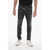 DSQUARED2 Coated Cotton Skater Denims With Distressed Detail Black