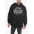 DSQUARED2 Ragian Hoodie Sweatshirt With Lettering Print Black