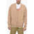 DSQUARED2 Cashmere Blend Cardigan Wiith Distressed Detail Beige