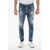 DSQUARED2 Delavé Skater Denims With Rhinestone Application Blue