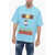 DSQUARED2 Skater Fit T-Shirt With Graphic Print Light Blue