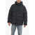 Woolrich Solid Color Greylock Down Jacket With Velcro And Zipped Fast Blue