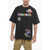 DSQUARED2 Skater Fit T-Shirt With Multicolored Print Black